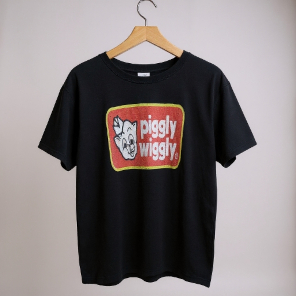 Anvil Black Piggly Wiggly Graphic Tee